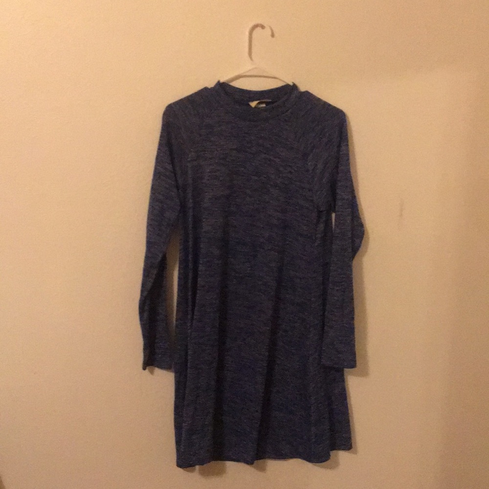 Navy blue T-shirt dress long sleeve